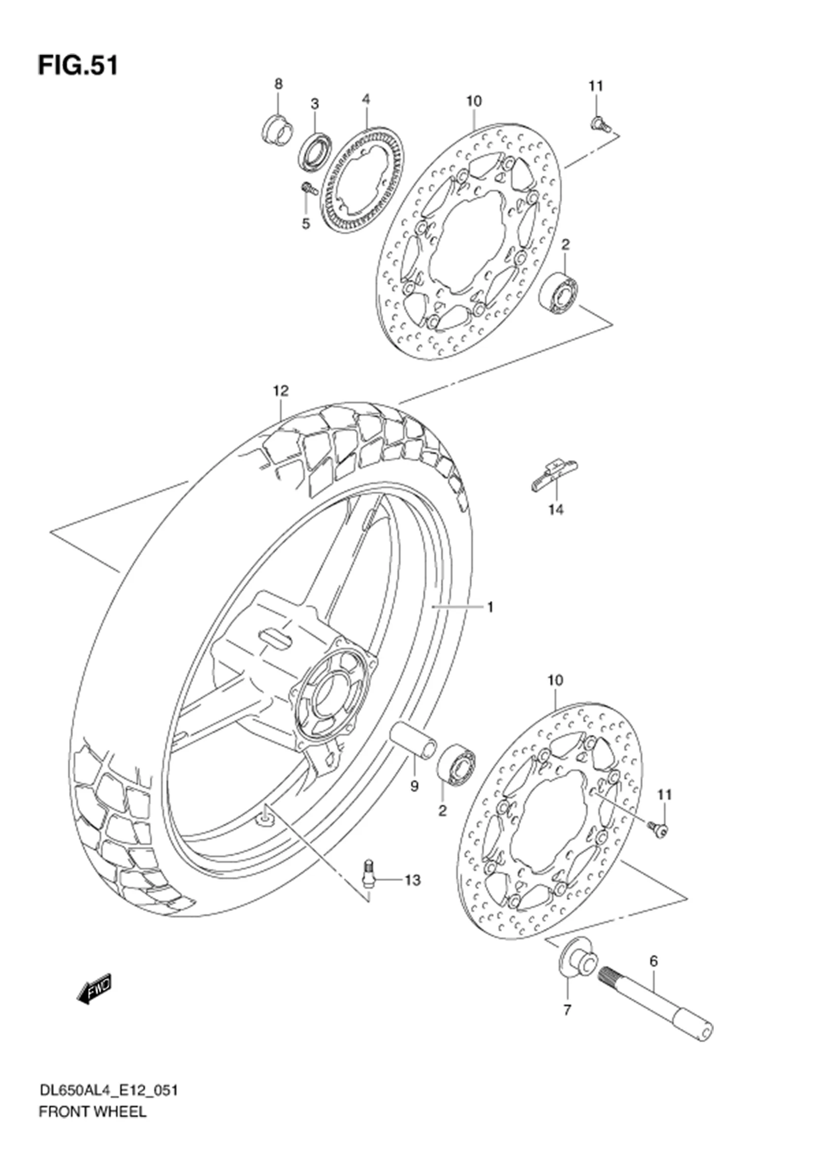 FIG.51 FRONT WHEEL 