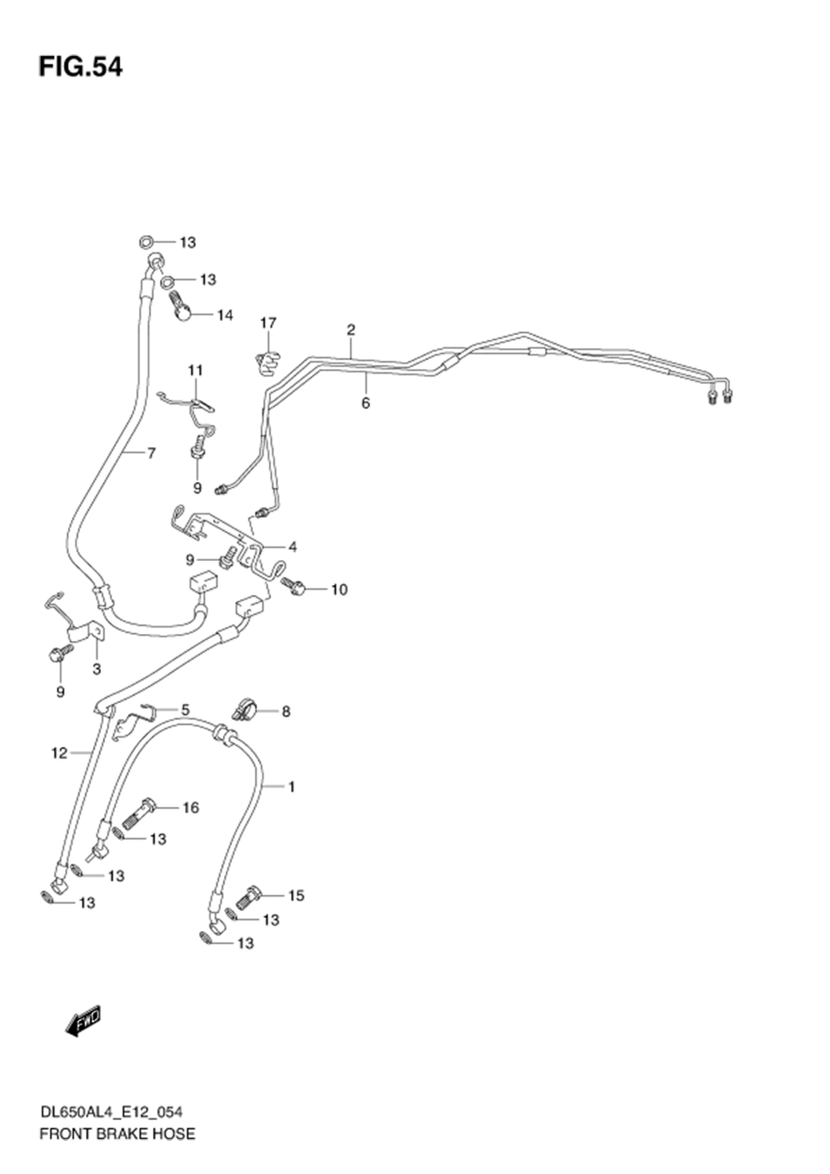 FIG.54 FRONT BRAKE HOSE 