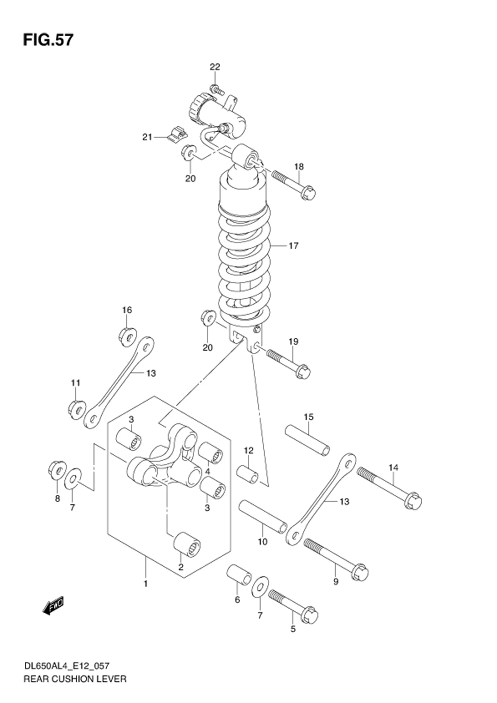 FIG.57 REAR CUSHION LEVER 