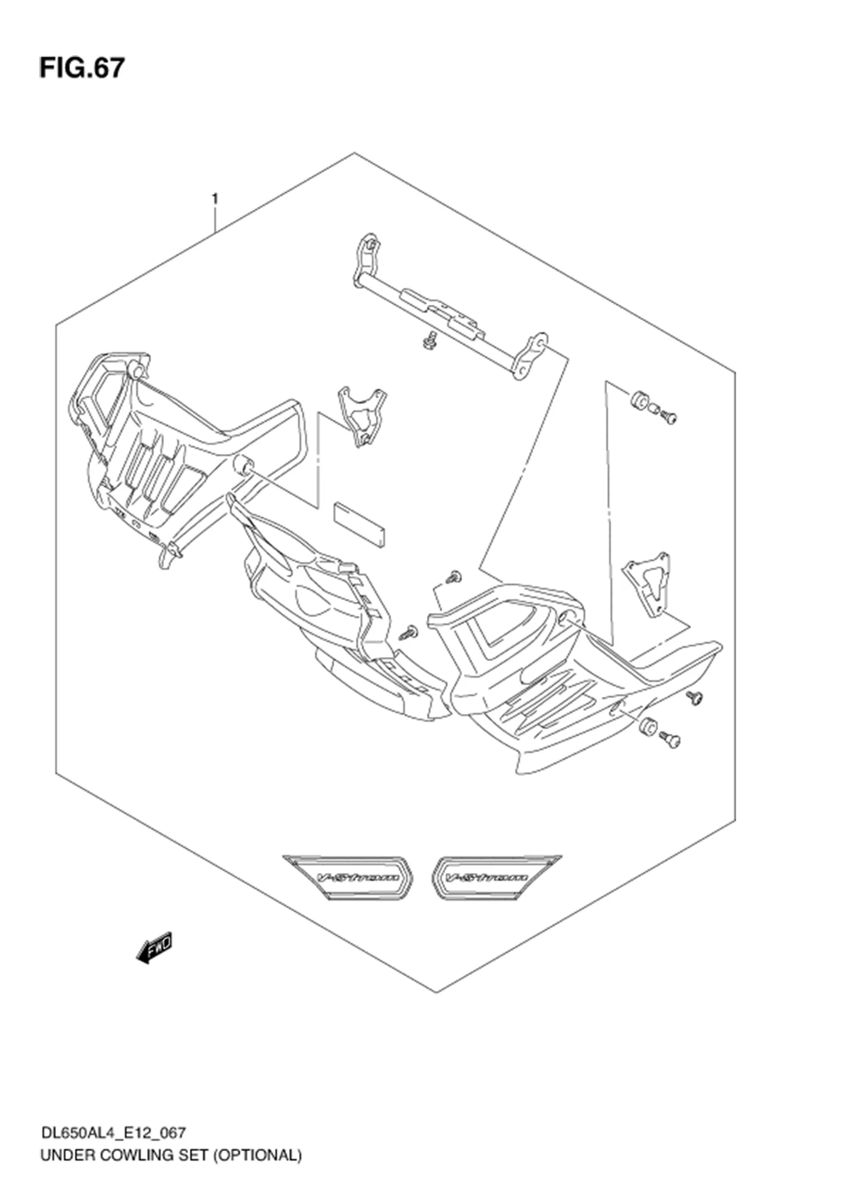 FIG.67 UNDER COWLING SET (OPTIONAL) 
