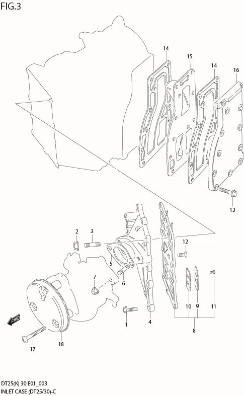 FIG 3   INLET CASE (DT25/30)