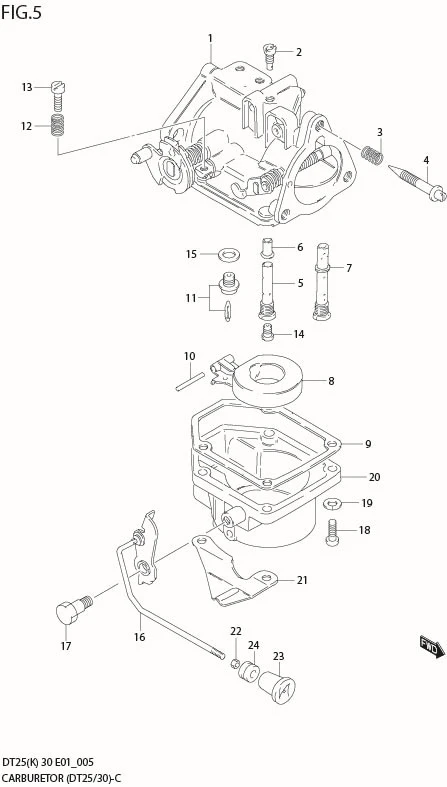 FIG 5   CARBURETOR (DT25/30)
