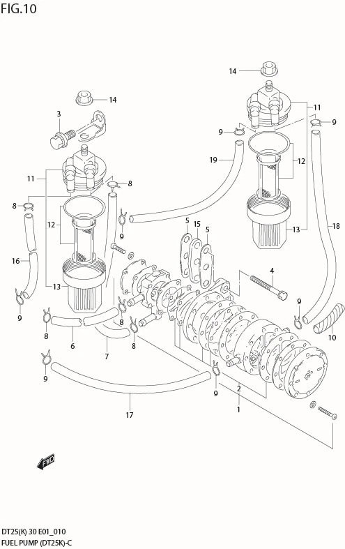 FIG 10  FUEL PUMP (DT25K)