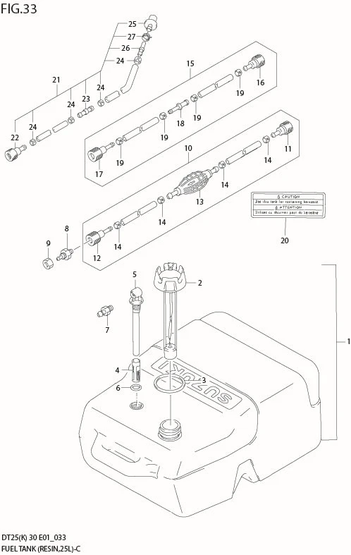 FIG 33  FUEL TANK (RESIN,25L)