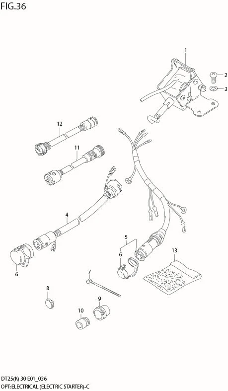 FIG 36  OPT:ELECTRICAL (ELECTRIC STARTER)