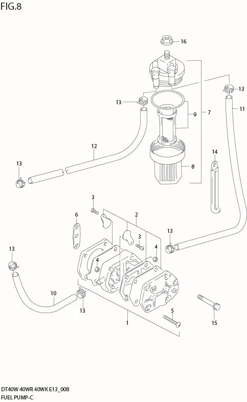 FIG 8   FUEL PUMP (DT40W,40WR)