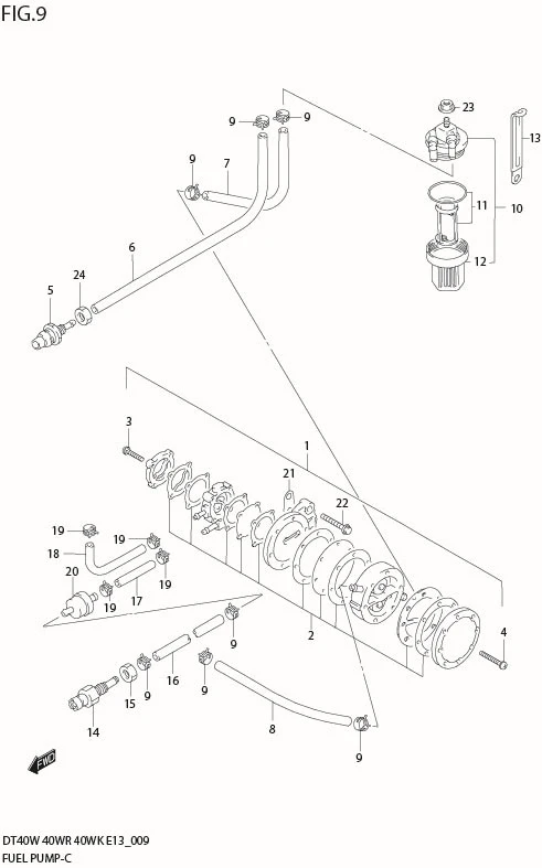 FIG 9   FUEL PUMP (DT40WK)