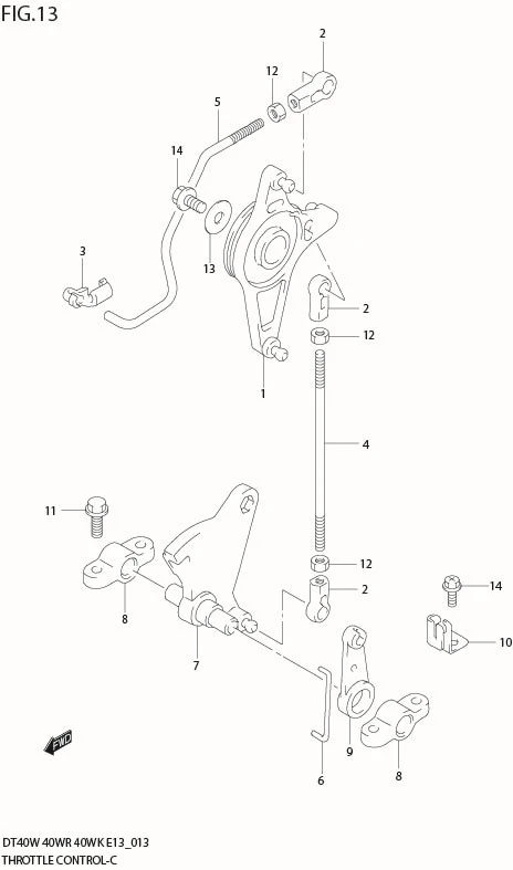 FIG 13  THROTTLE CONTROL (DT40WK)