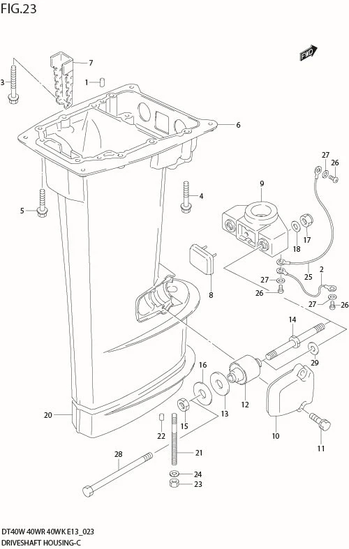 FIG 23  DRIVE SHAFT HOUSING