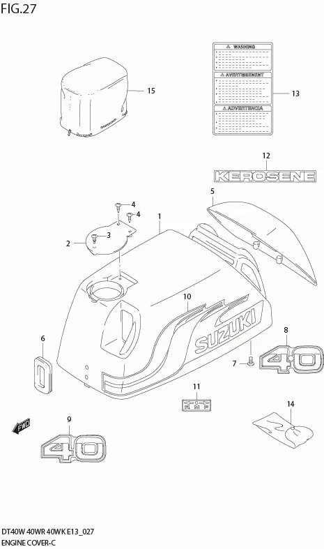 FIG 27  ENGINE COVER (MODEL:02%10)