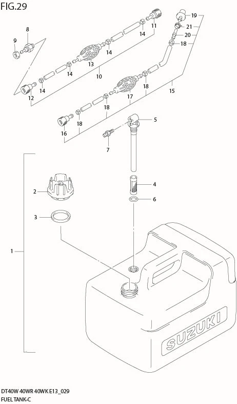 FIG 29  FUEL TANK (DT40WK/PLASTIC/12L)