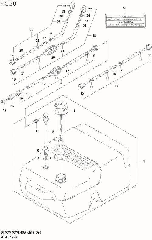 FIG 30  FUEL TANK (PLASTIC/25L)