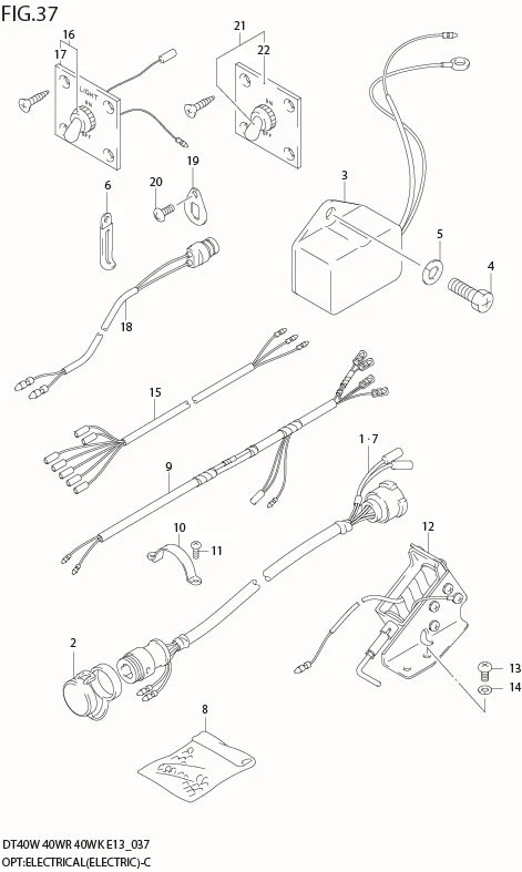 FIG 37  OPT : ELECTRICAL (ELECTRIC STARTER)