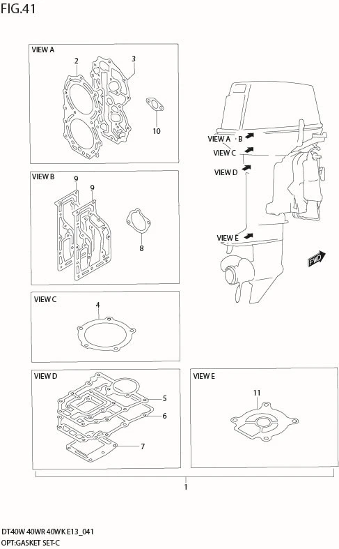 FIG 41  OPT : GASKET SET