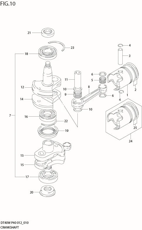 FIG 10  CRANKSHAFT(DT40WK P40)