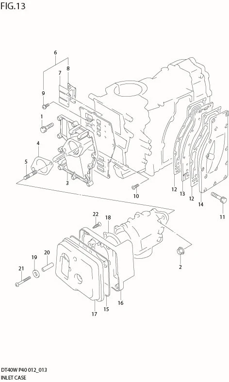 FIG 13  INLET CASE (DT40WR P40)