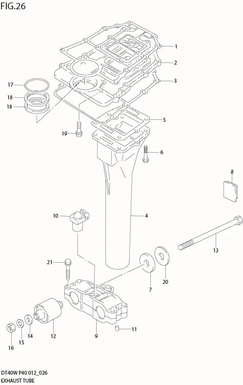 FIG 26  EXHAUST TUBE (DT40W P40)