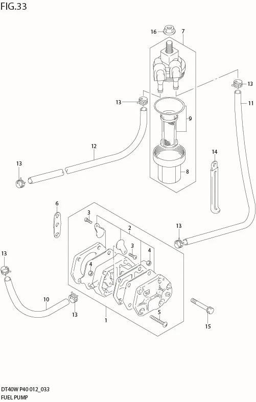 FIG 33  FUEL PUMP (DT40WR P40)