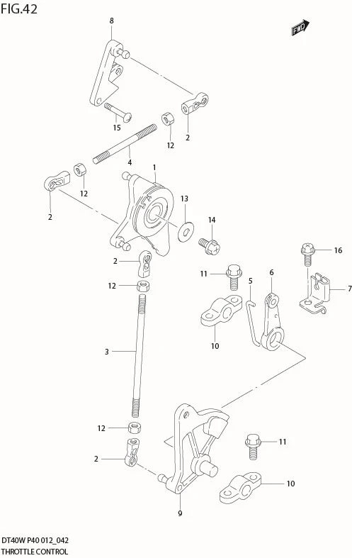 FIG 42  THROTTLE CONTROL (DT40W P40)