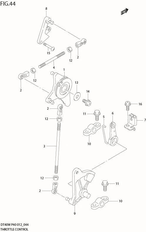 FIG 44  THROTTLE CONTROL (DT40WR P40)