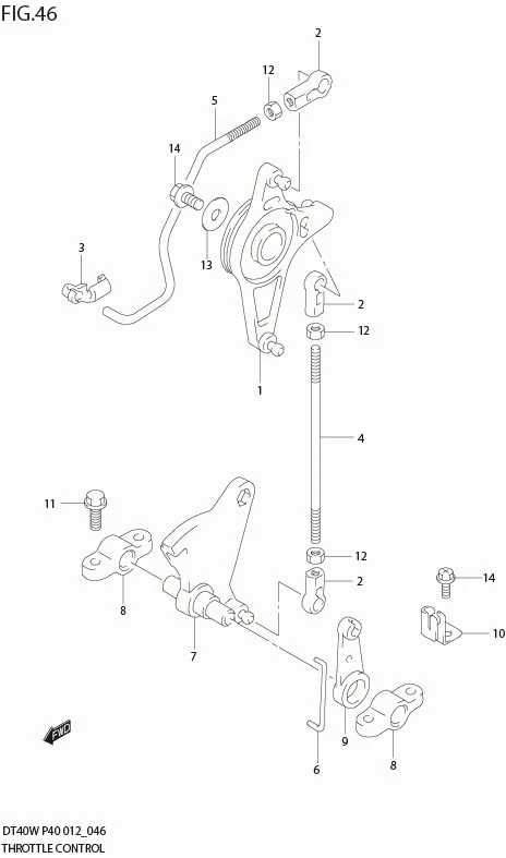 FIG 46  THROTTLE CONTROL (DT40WK P40)