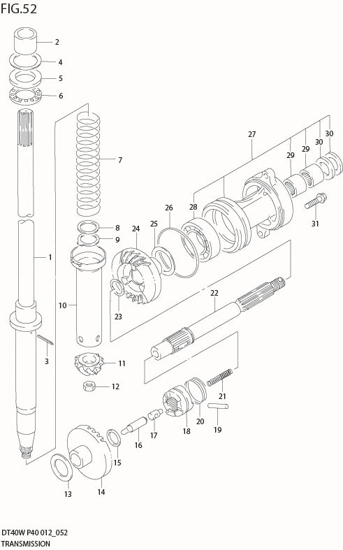 FIG 52  TRANSMISSION (DT40W P40)