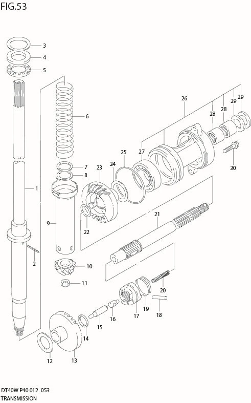 FIG 53  TRANSMISSION (DT40W P90)