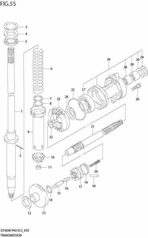 FIG 55  TRANSMISSION (DT40WR P90)