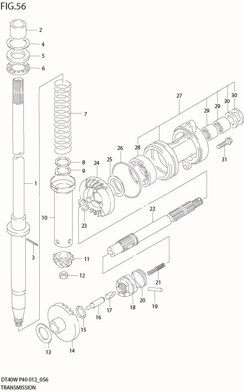 FIG 56  TRANSMISSION (DT40WK P40)