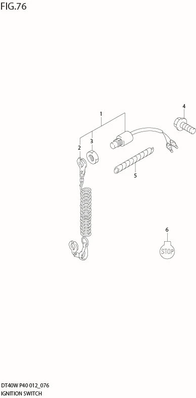 FIG 76  IGNITION SWITCH (DT40W P90)