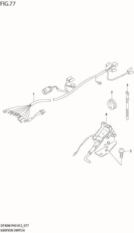 FIG 77  IGNITION SWITCH (DT40WR P40)