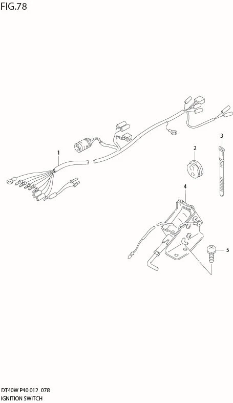 FIG 78  IGNITION SWITCH (DT40WR P90)