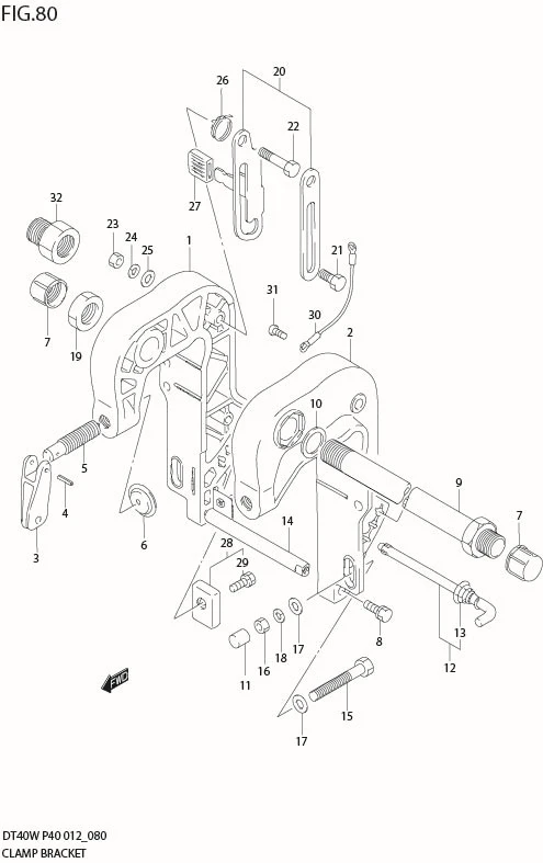 FIG 80  CLAMP BRACKET (DT40W P40)