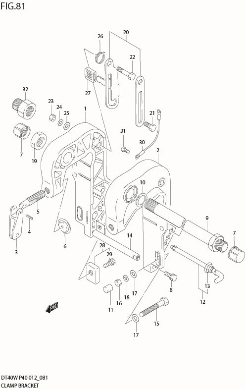 FIG 81  CLAMP BRACKET (DT40W P90)