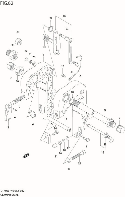 FIG 82  CLAMP BRACKET (DT40WR P40)