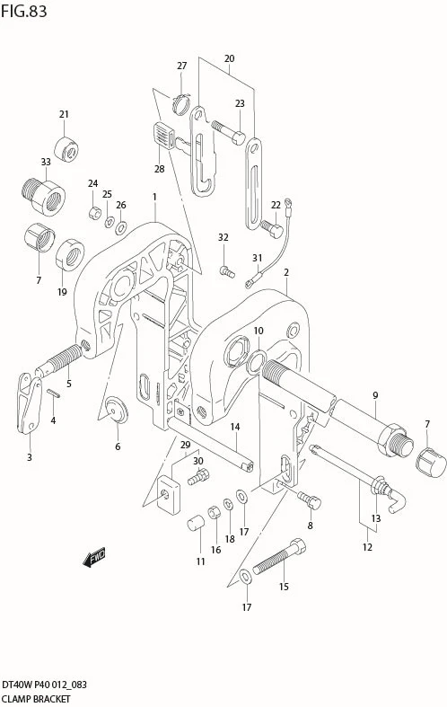 FIG 83  CLAMP BRACKET (DT40WR P90)