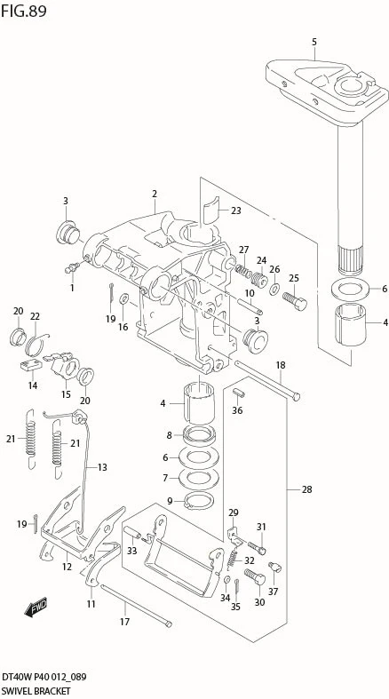FIG 89  SWIVEL BRACKET (DT40WK P40)