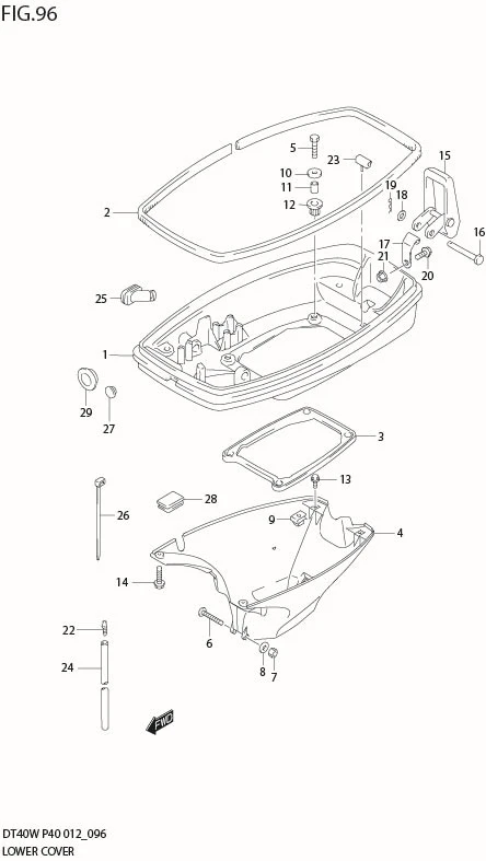 FIG 96  LOWER COVER (DT40W P40)