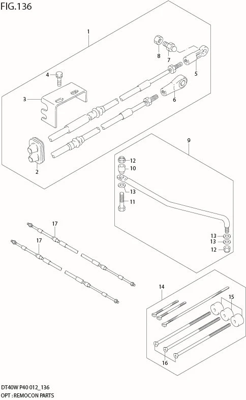 FIG 136 OPT : REMOCON PARTS (DT40W P90)