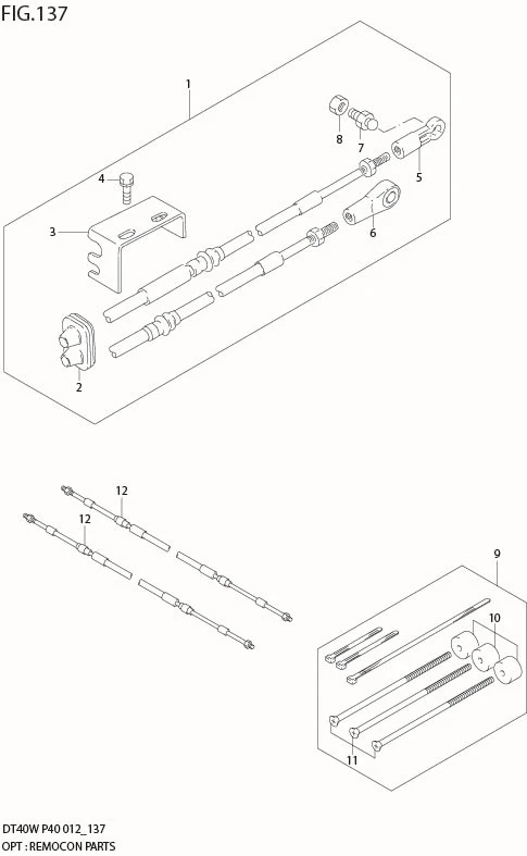 FIG 137 OPT : REMOCON PARTS (DT40WR P40)