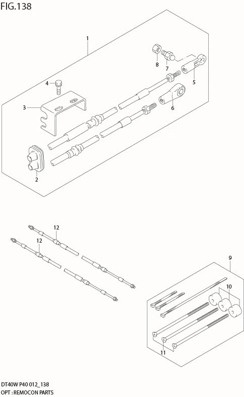 FIG 138 OPT : REMOCON PARTS (DT40WR P90)