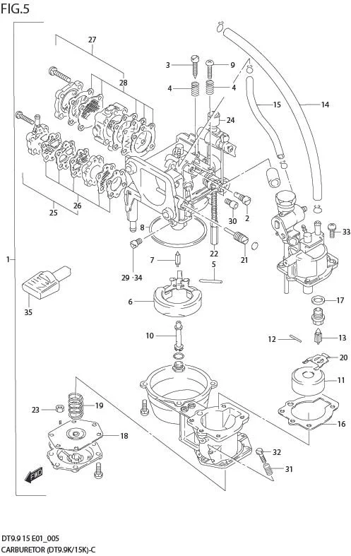 FIG 5   CARBURETOR (DT9.9K/15K)