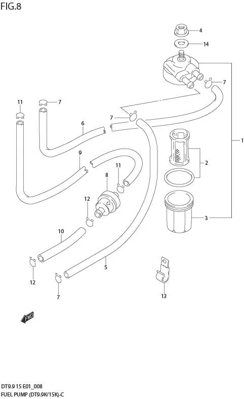FIG 8   FUEL PUMP (DT9.9K/15K)
