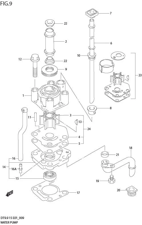 FIG 9   WATER PUMP