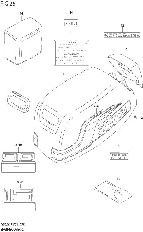 FIG 25  ENGINE COVER (MODEL:02%10)
