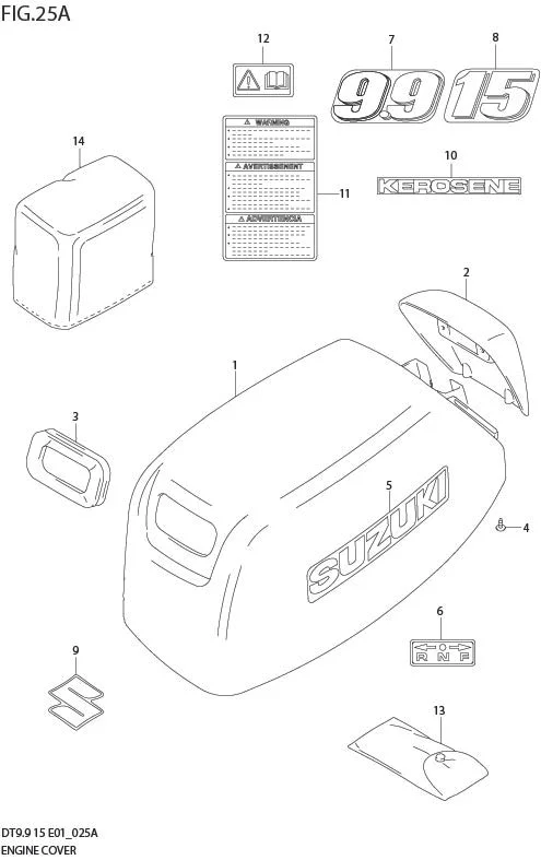 FIG 25A ENGINE COVER (*)
