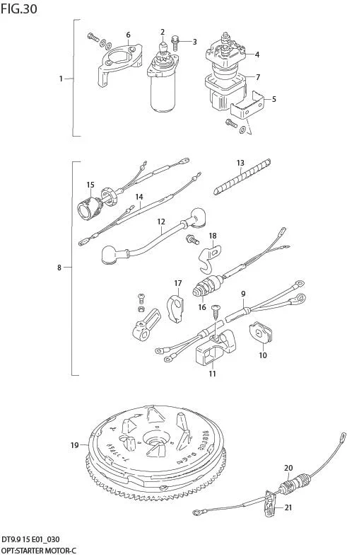 FIG 30  OPT : STARTER MOTOR