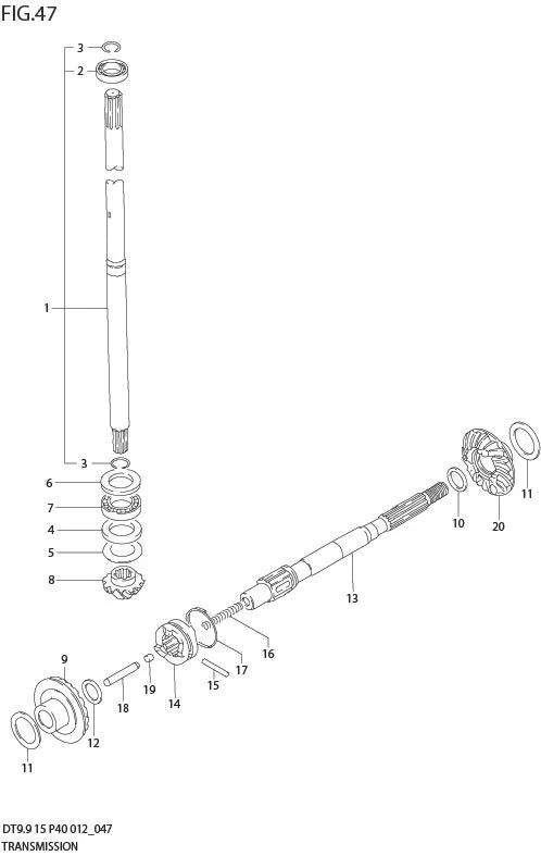 FIG 47  TRANSMISSION (DT9.9K P40)