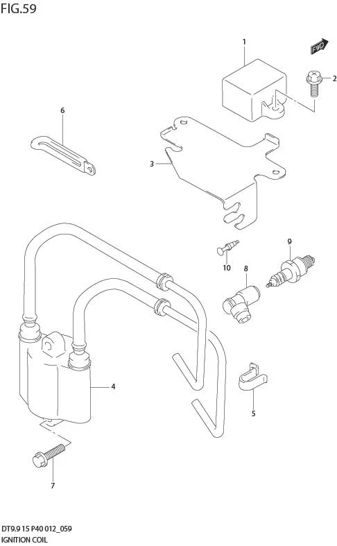 FIG 59  IGNITION COIL (DT9.9 P40)