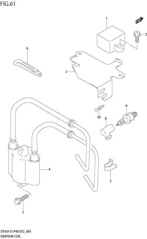 FIG 61  IGNITION COIL (DT9.9K P36)
